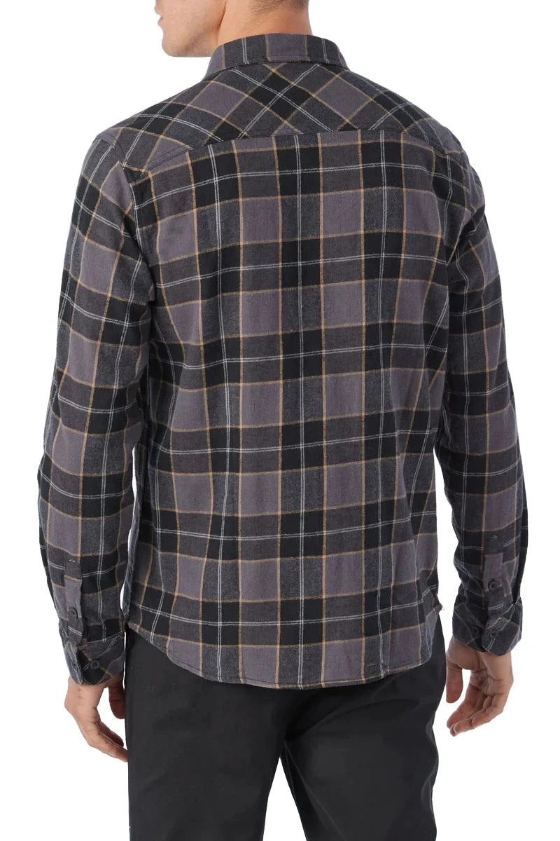 O'Neill Men's Redmond Plaid Flannel Shirt back view