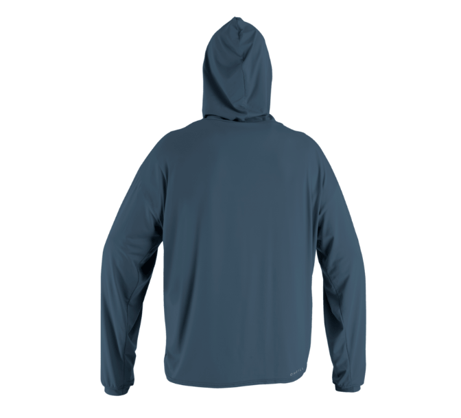 back view of blue O'Neill Men's 24-7 Traveler Hoodie