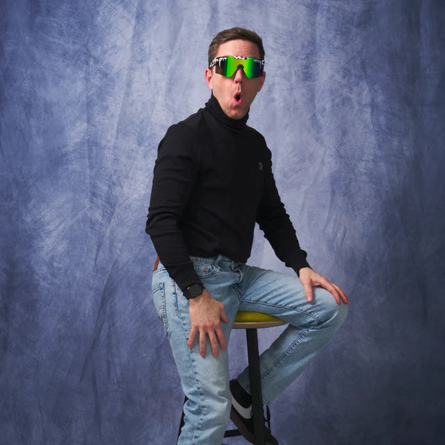 model with the Pit Viper The Original 2.0 Sunglasses - The Cowabunga (Wide)