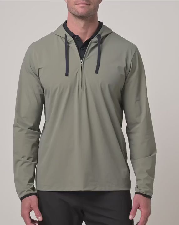 "dark olive" TravisMathew Hero Hour Tech Hoodie 