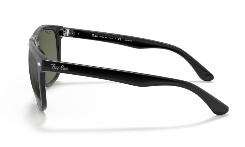 Ray-Ban Boyfriend Sunglasses - Polished Black Frame With Green Lens