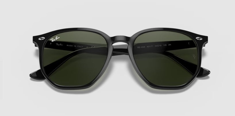 Ray-Ban Sunglasses - Polished Black Frame With Green Lens