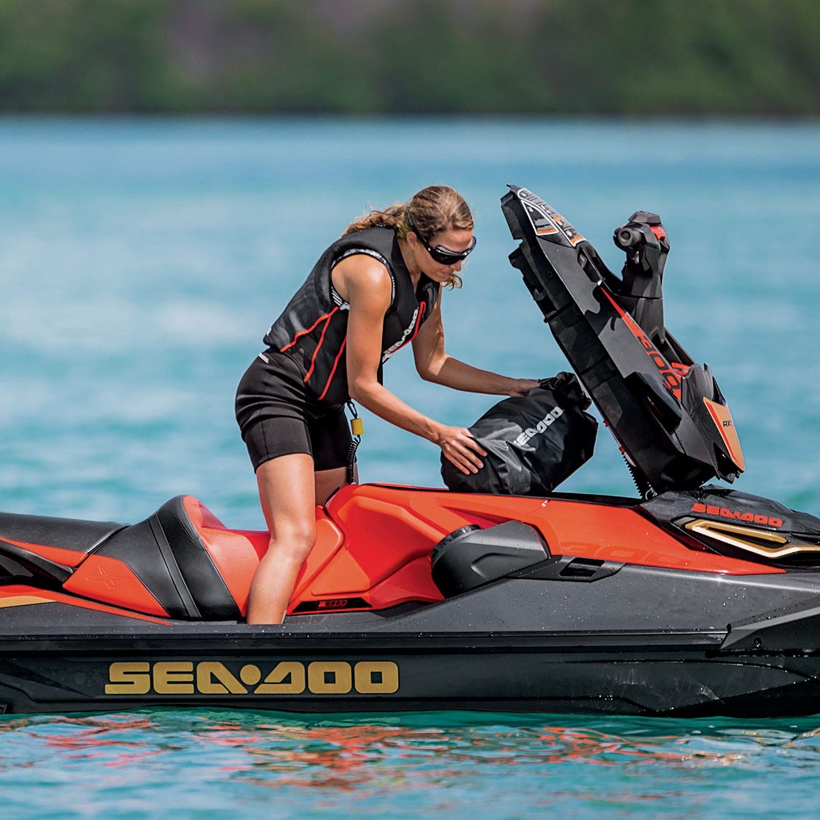 in use Sea-Doo Dry Bag - 25L (6.6 US Gal)