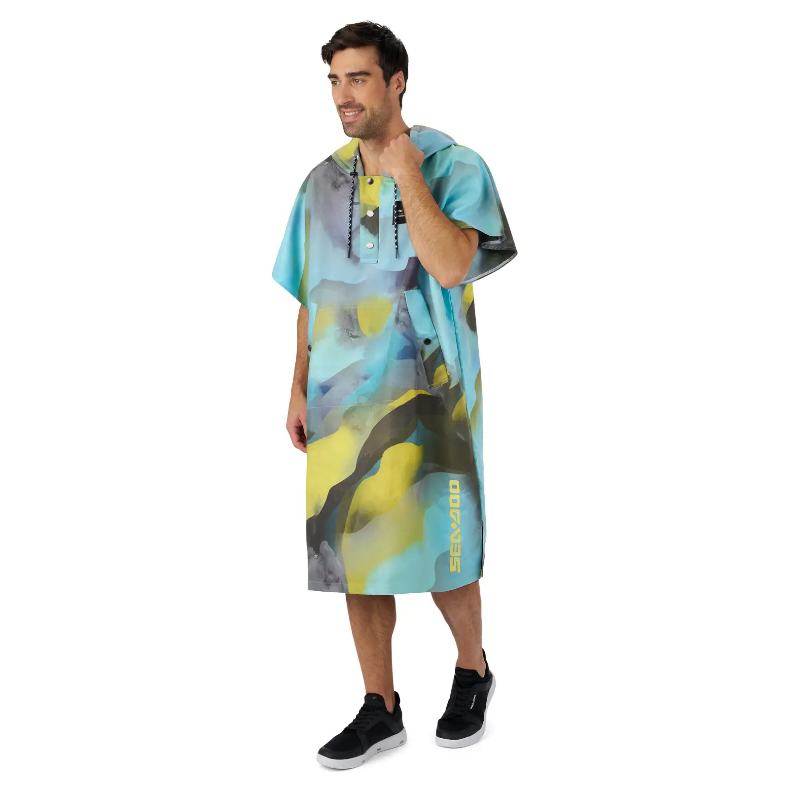 Hi Vis Yellow Sea-Doo Quick-Dry Poncho By Slowtide