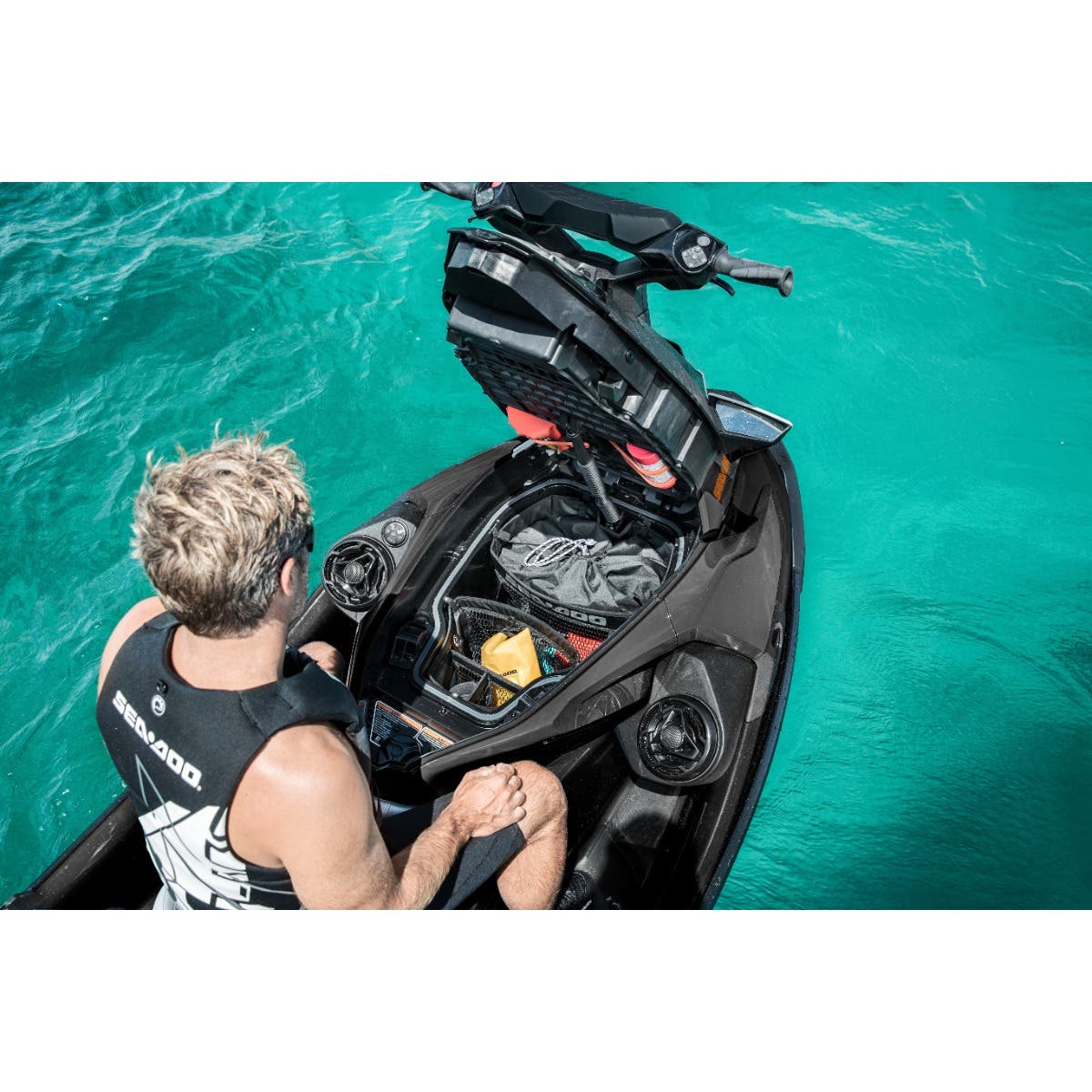 In use Sea-Doo Storage Bin Organizer