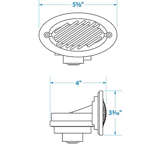 dimensions for the Seachoice Hidden Boat Horn