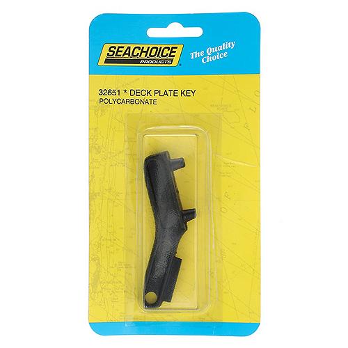 Seachoice Deck Plate Key packaging with yellow and blue design