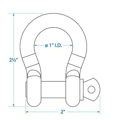 Seachoice Galvanized Anchor Shackle 2 pack
