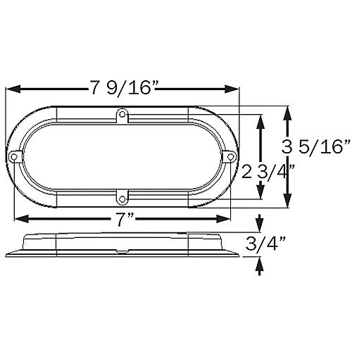 Seachoice LED 6" Oval Sealed Lights For Surface Mount