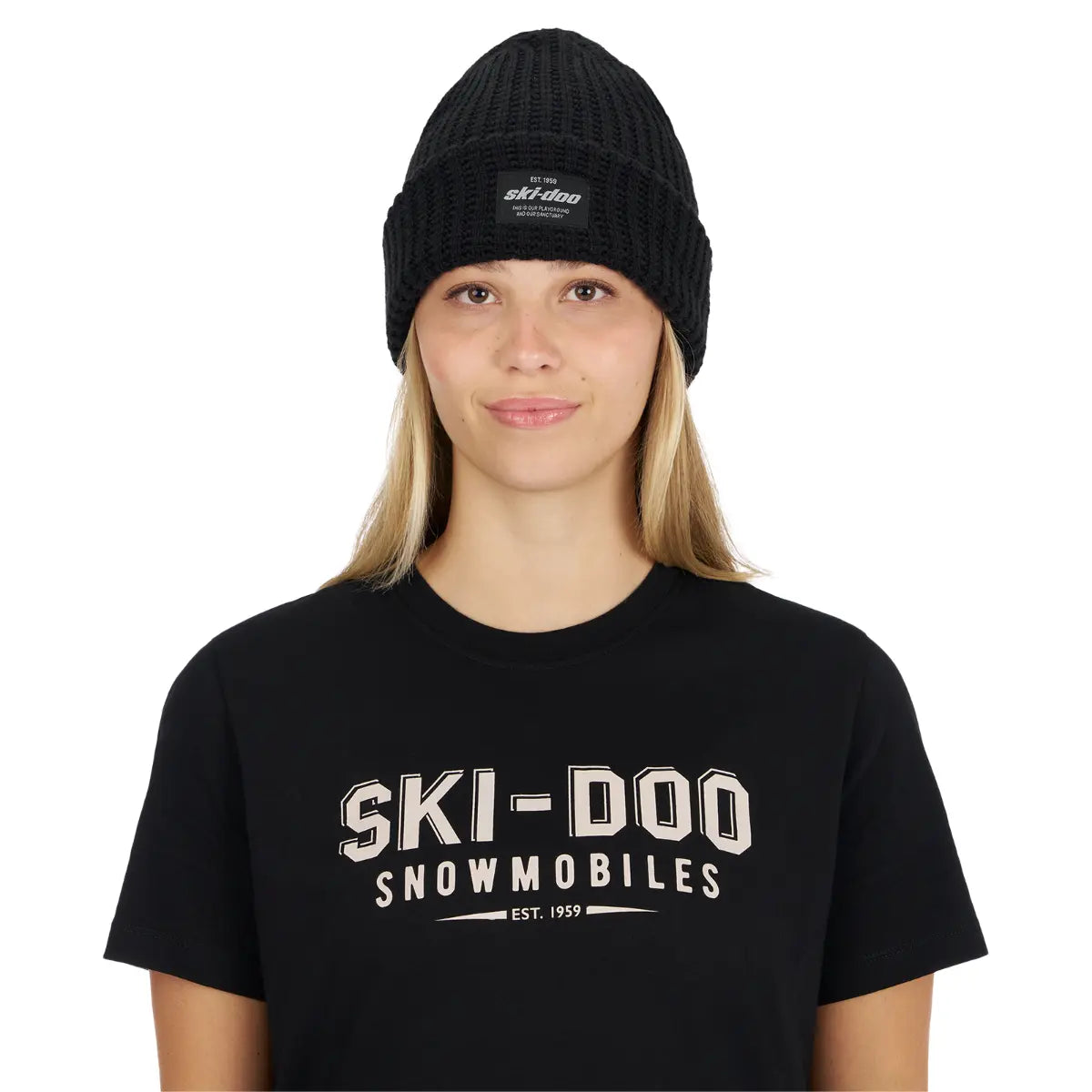 black Ski-Doo Chunky Beanie