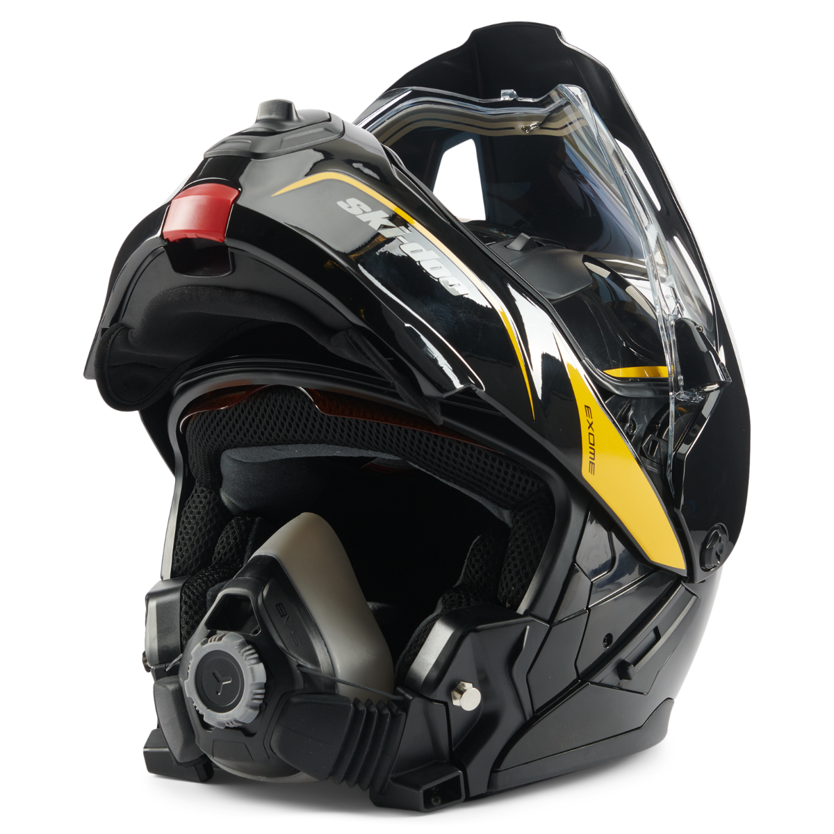 Ski-Doo Exome Sport Radiant Helmet in Yellow, open view