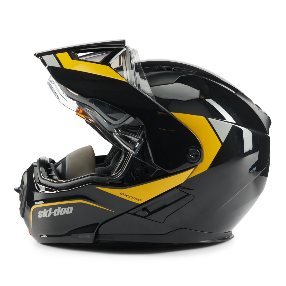 Ski-Doo Exome Sport Radiant Helmet in Yellow, side view