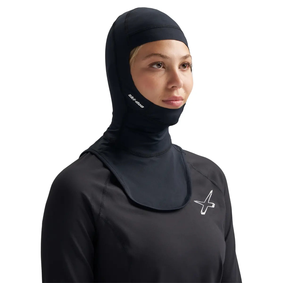 woman wearing the Ski-Doo Light Balaclava - Unisex in black
