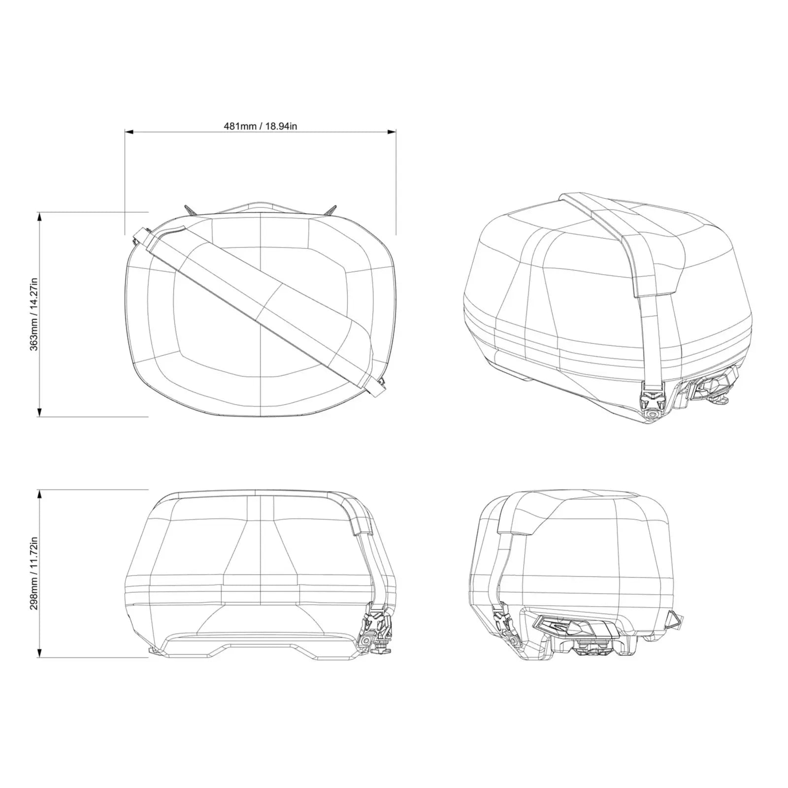 Ski-Doo LinQ Roll-Top Bag - 40 L / 10.6 US Gallons