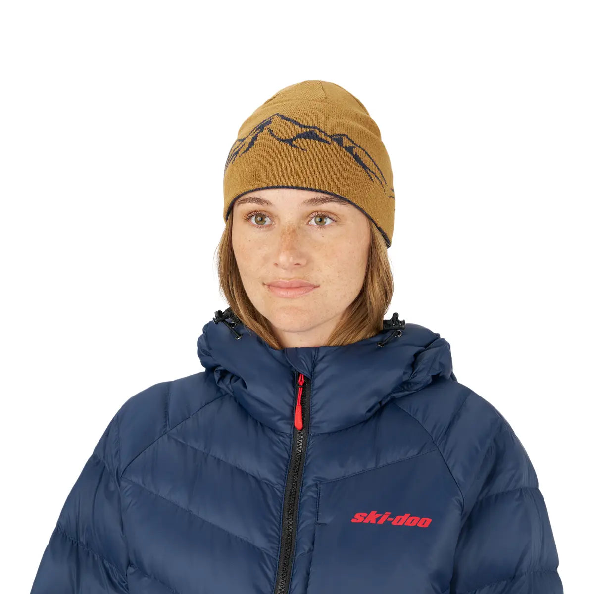 touque in khaki navy, Ski-Doo Reversible Beanie