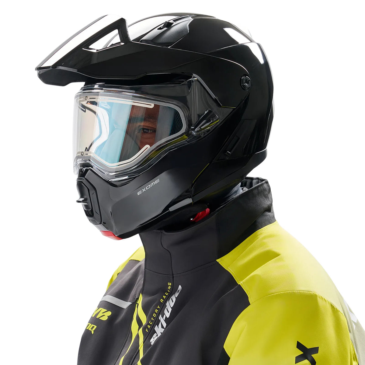 Ski-Doo Unisex Exome Sport Helmet With Heated Visor (DOT) - Black