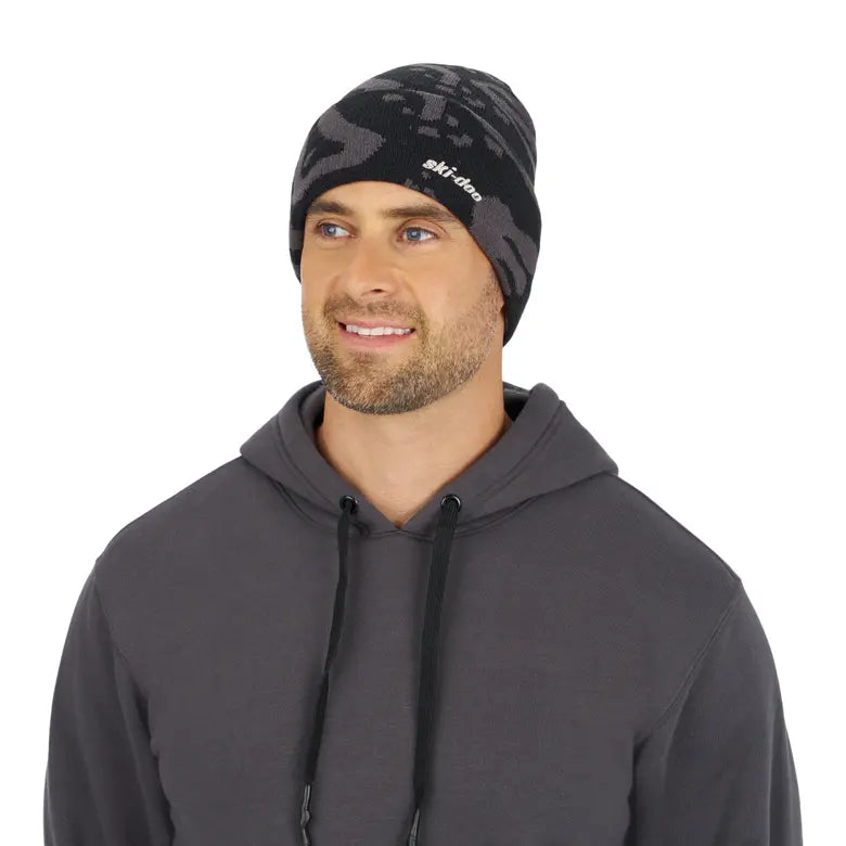 black Ski-Doo Unisex Landing Beanie