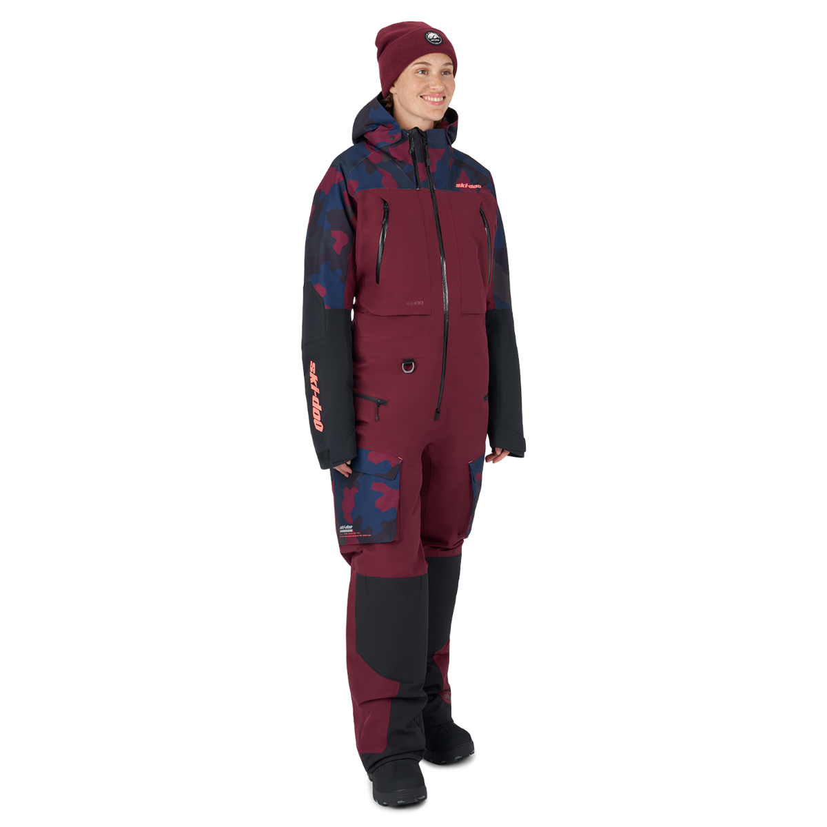 Ski-Doo Women's Enduro Insulated One-Piece Suit in wine