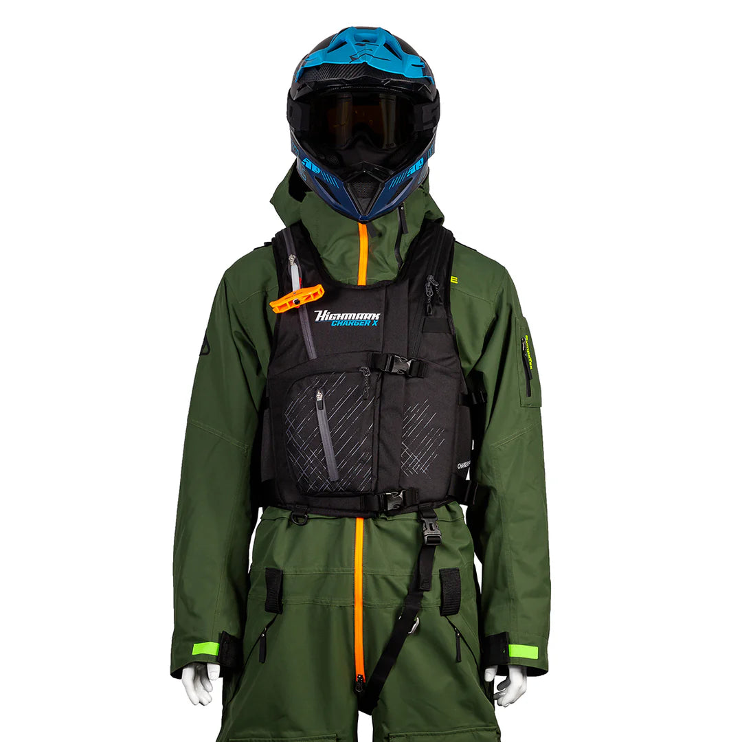 front view of Snowpulse Highmark Charger X Vest R.A.S 3.0 Avalanche Airbag