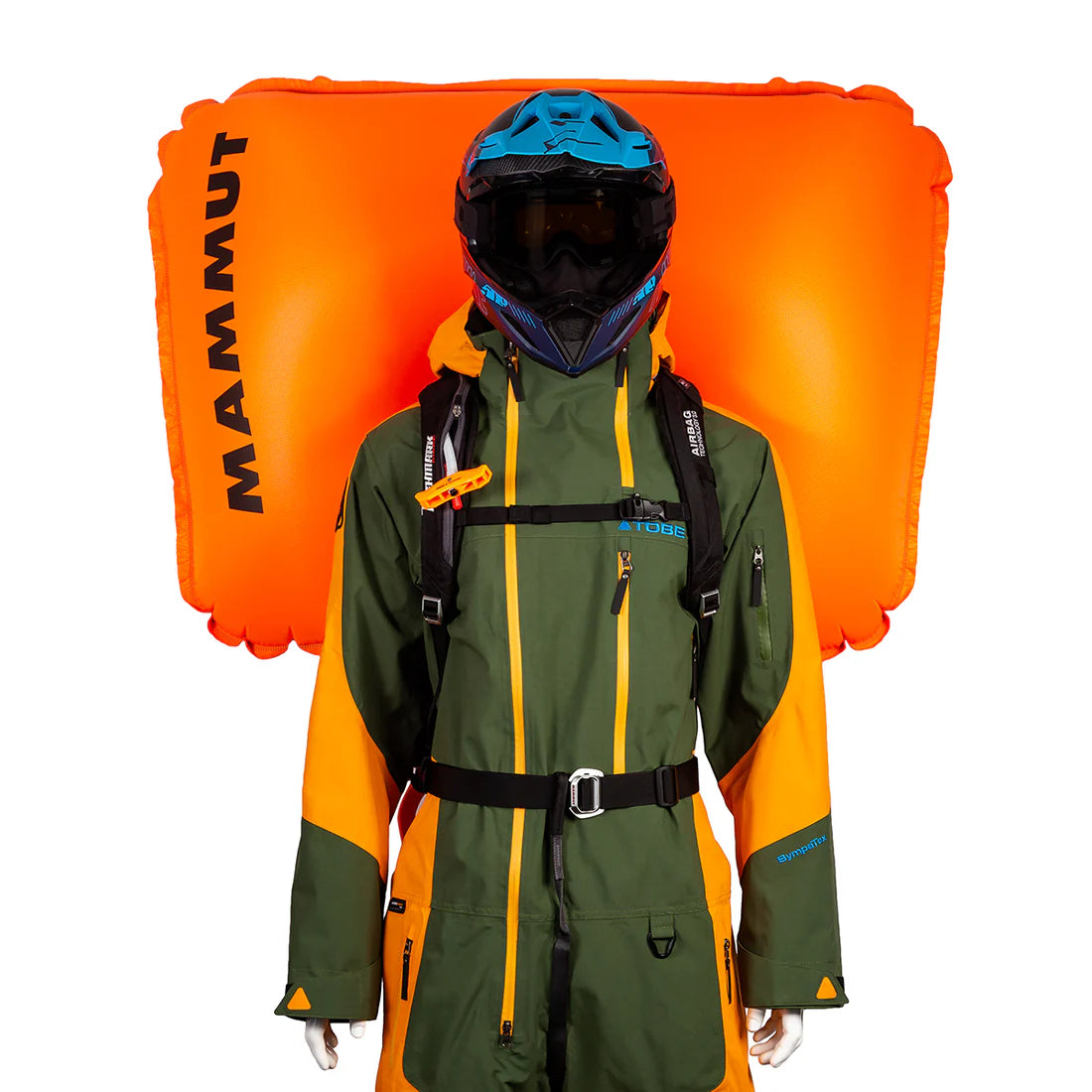 front view of deployed Snowpulse Highmark Ridge R.A.S 3.0 Avalanche Airbag