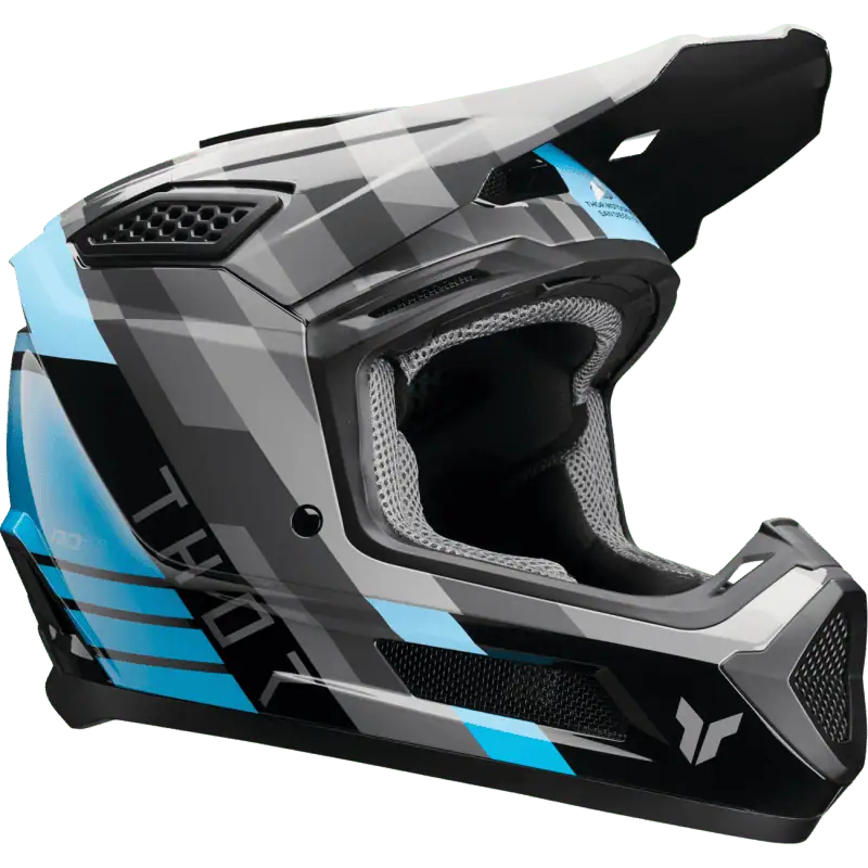 black teal Thor Fleet Offroad Helmet