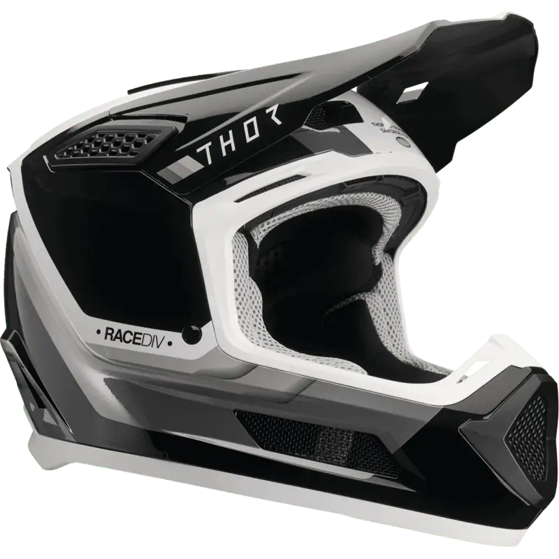 defy black white Thor Fleet Offroad Helmet
