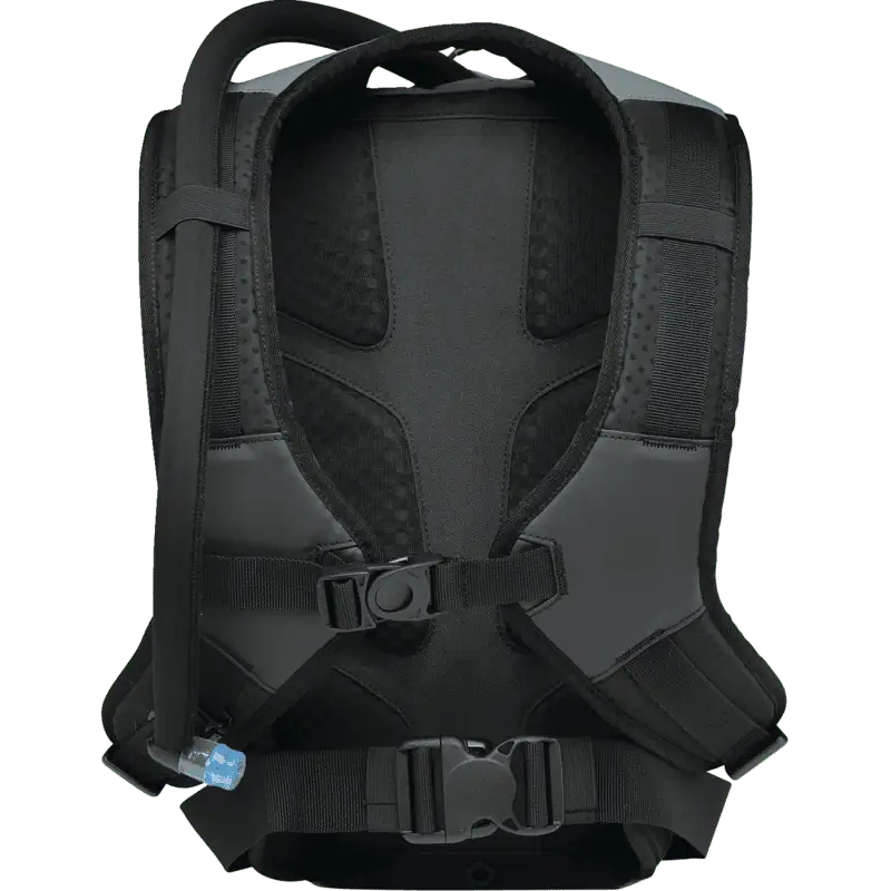 back view of the grey black Thor Hydrant Hydration Pack