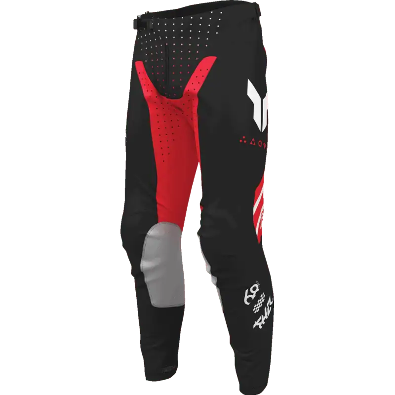 black/red Thor Launchmode Futura Riding Pants