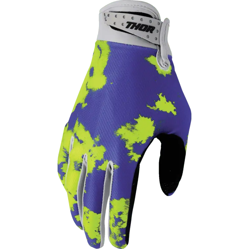 Bleach gray/acid Thor Launchmode Gloves