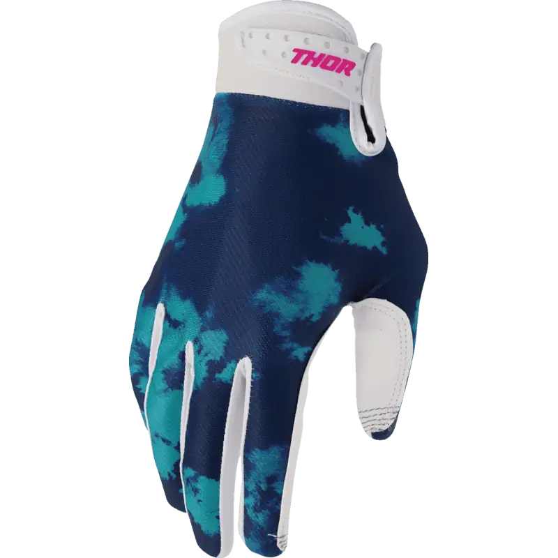 White/aqua Thor Launchmode Gloves