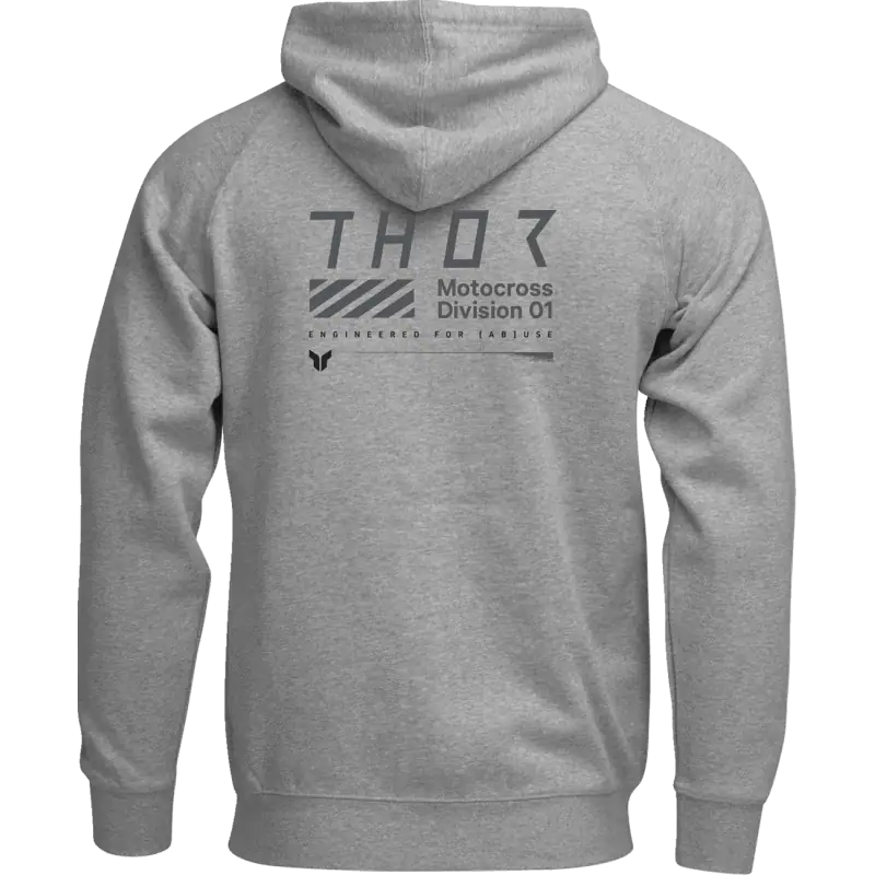 back view of grey Thor Stamp Pullover Hoodie