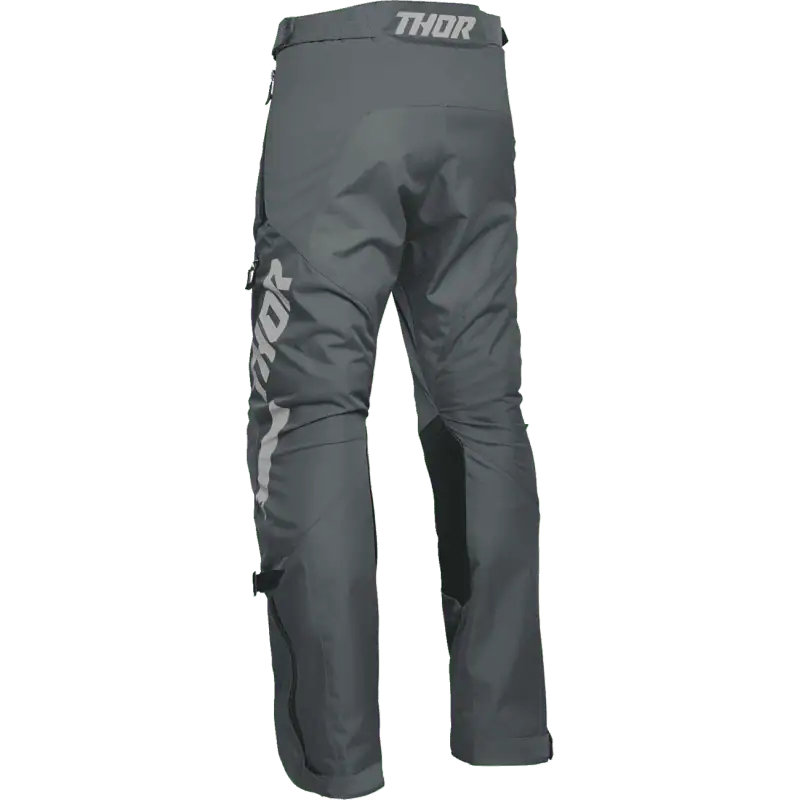 back of charcoal Thor Terrain OTB Riding Pants