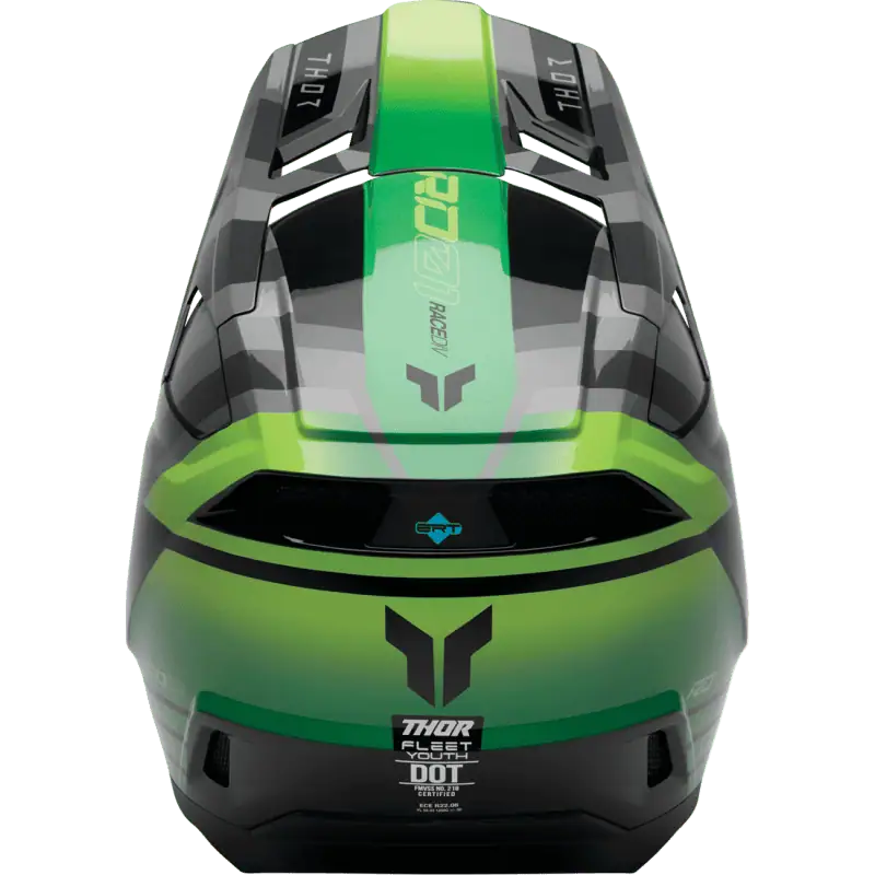Camber Black/Green Thor Fleet Youth Motocross and ATV Helmet