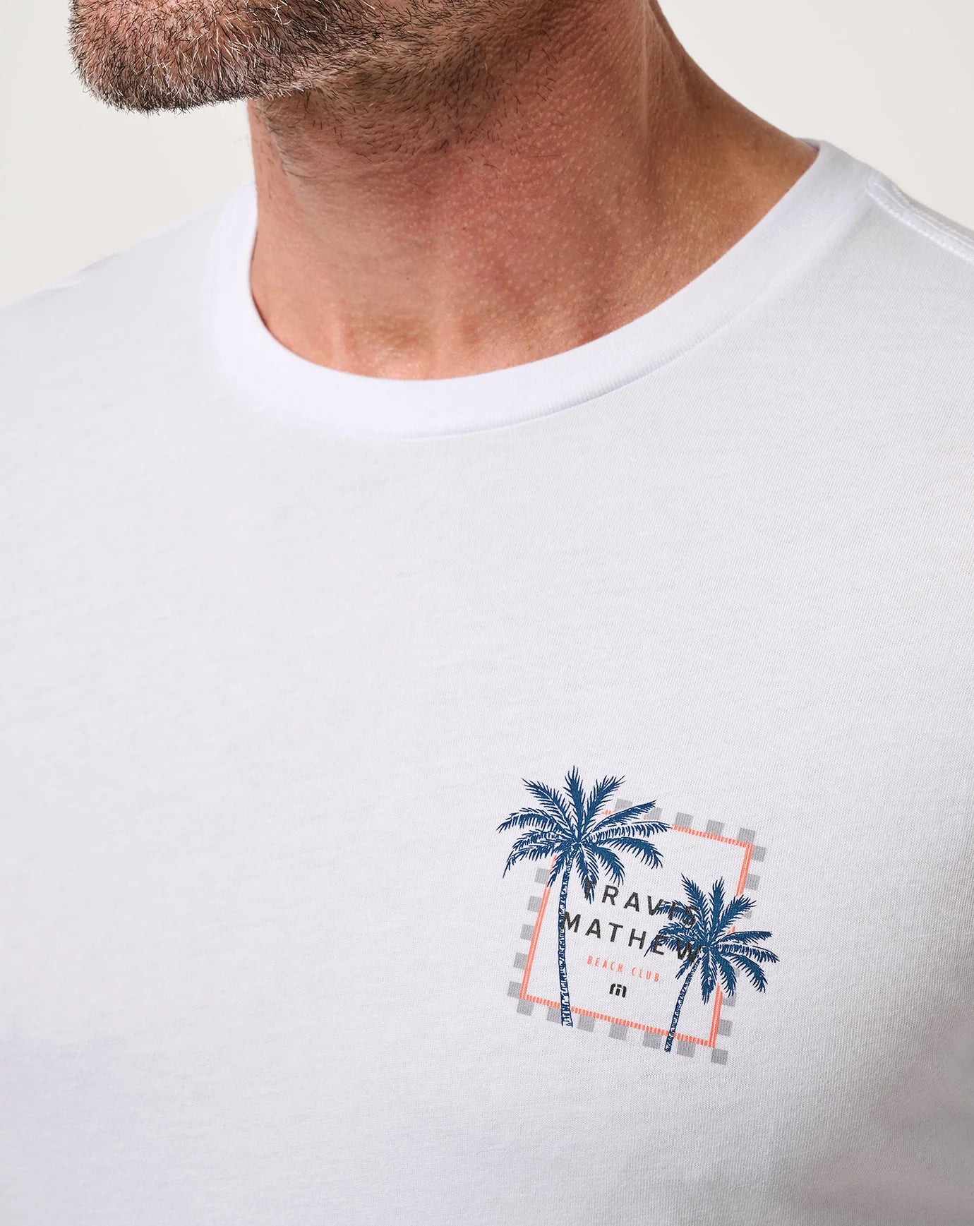 detail of the graphic on the front of the TravisMathew Beach Resort T-Shirt