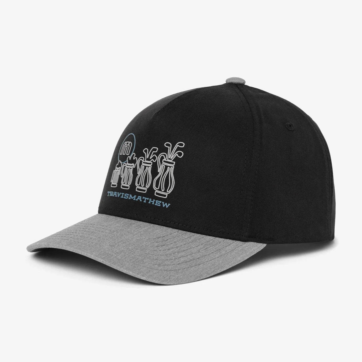 black TravisMathew Beerly Beloved 2.0 Snapback Hat