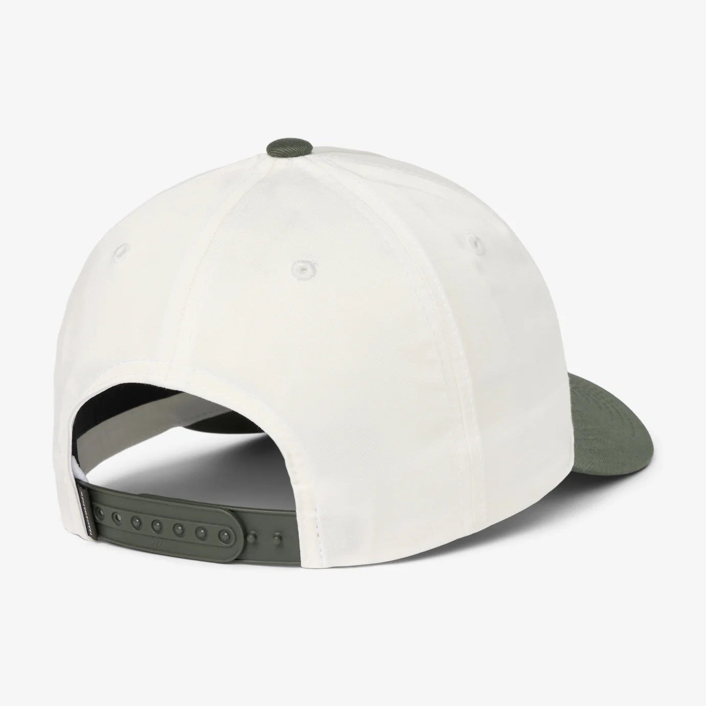 back view of the white TravisMathew Beerly Beloved 2.0 Snapback Hat 