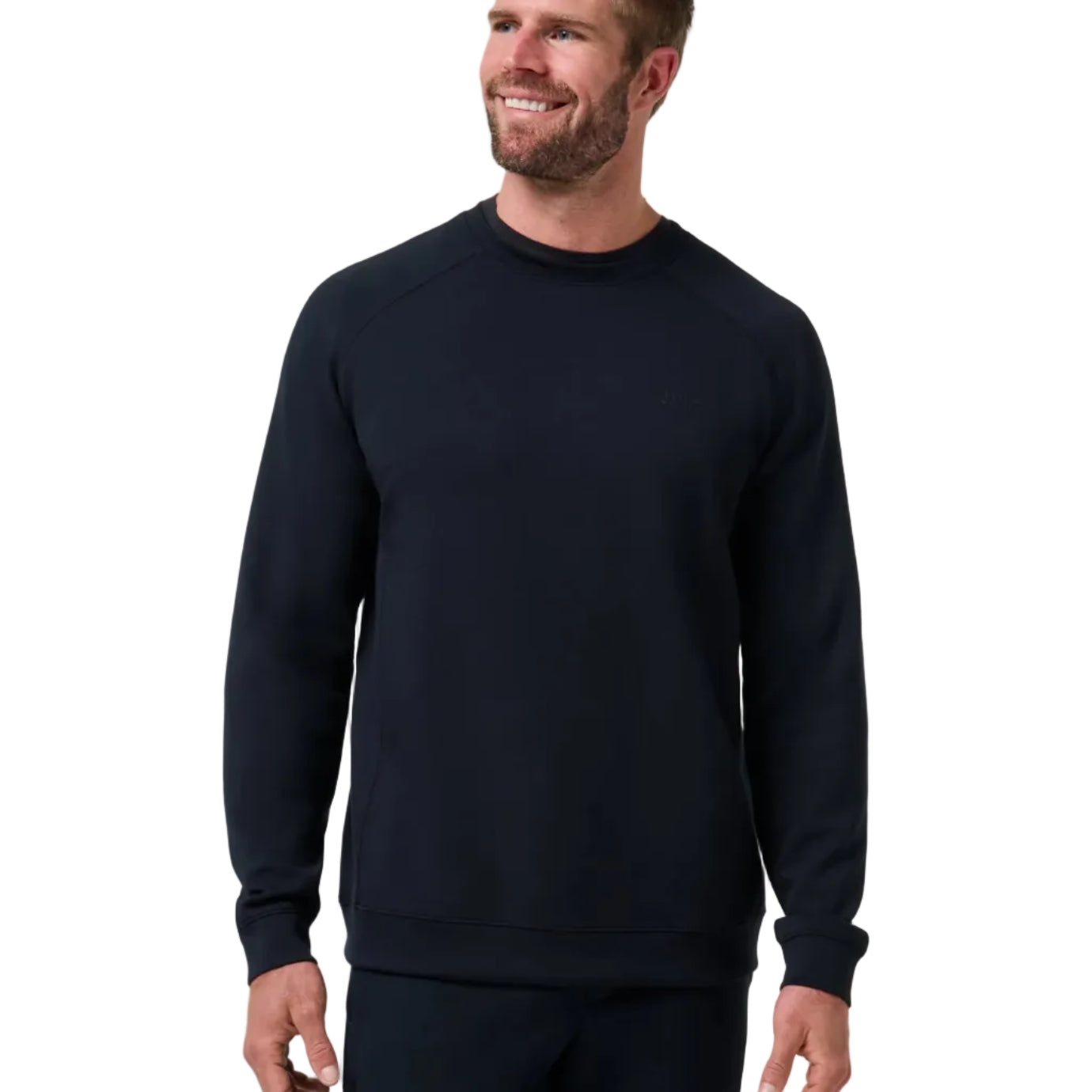 black TravisMathew Fibercloud Crew Pullover