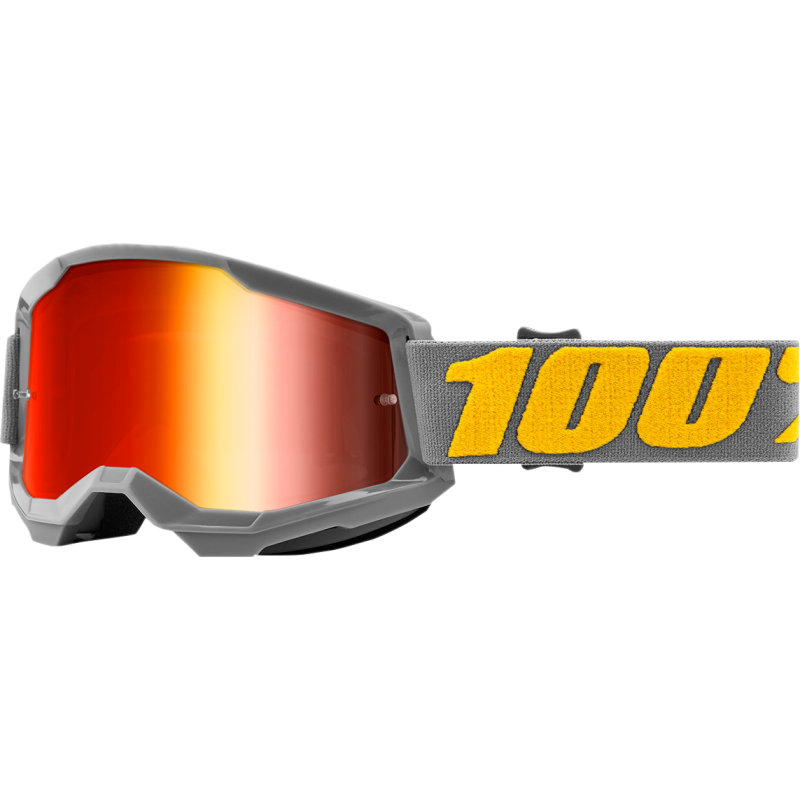 100% Strata 2 Izipizi Dirtbike Goggle - Mirror Red Lens