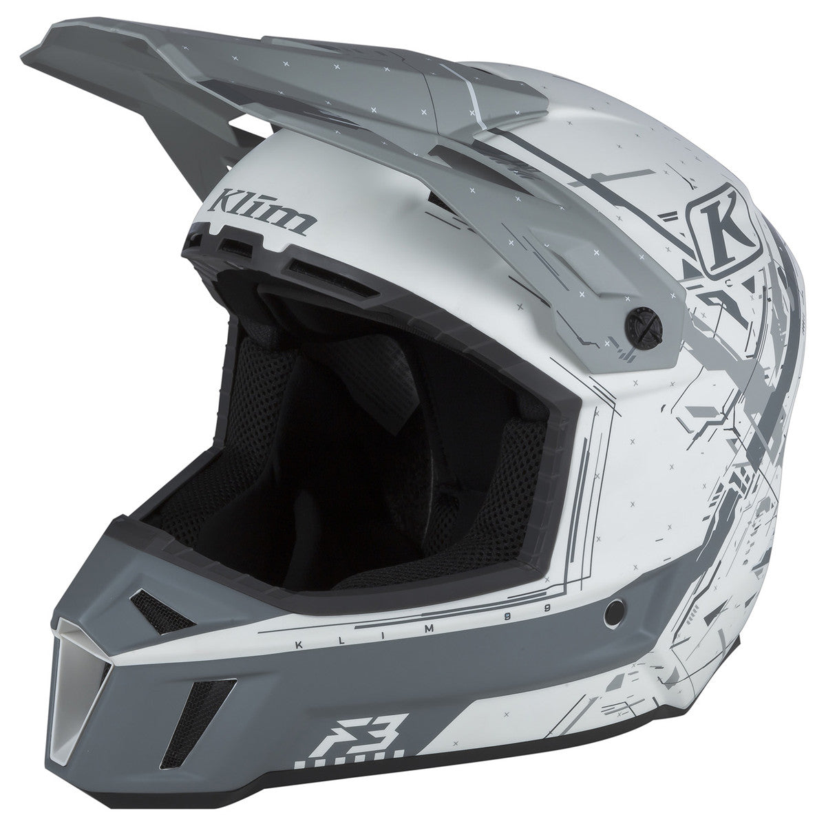 Klim F3 Snowmobile Helmet ECE recoil white