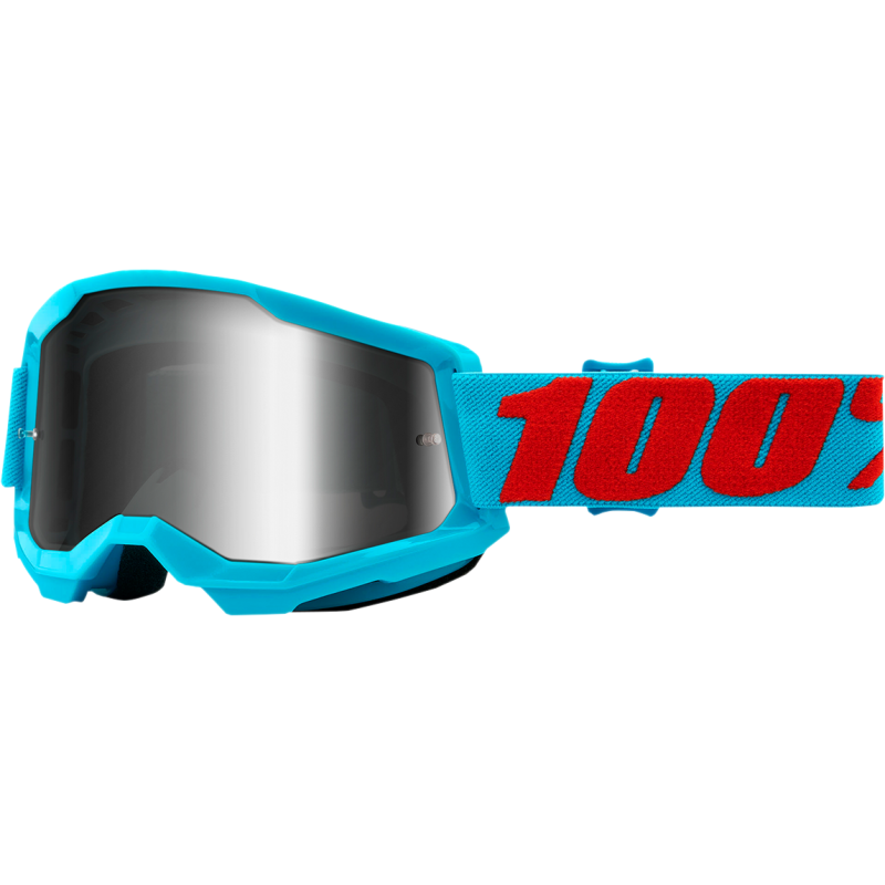 100% Strata 2 Summit Dirtbike Goggle - Mirror Silver Lens
