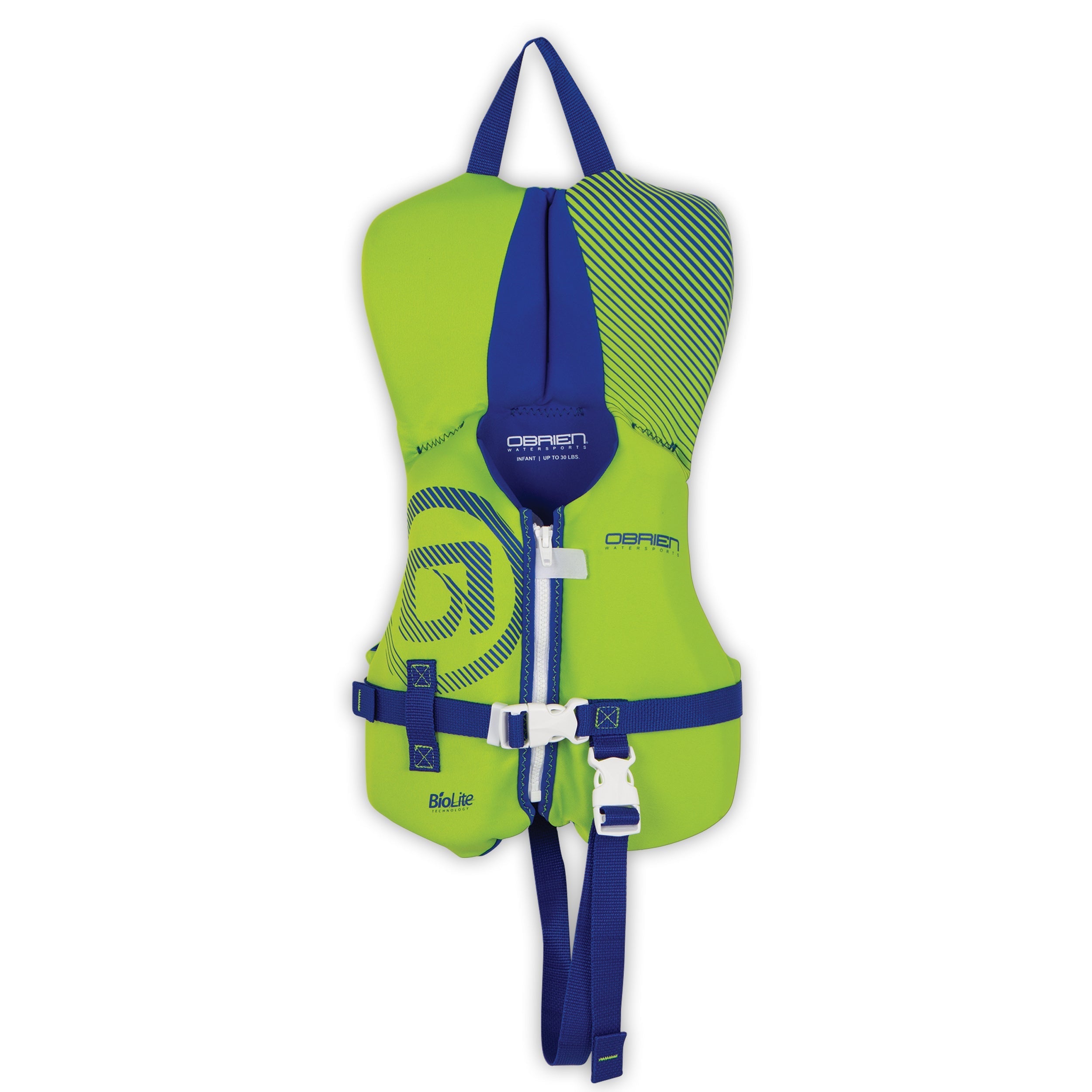 O'Brien Infant Neo Life Jacket in green and blue