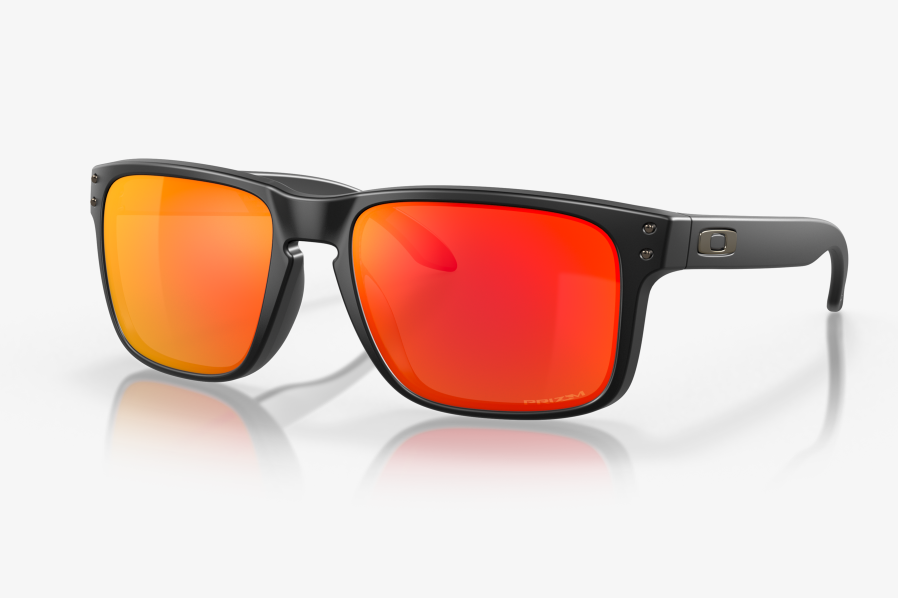 Oakley OO9102 HOLBROOK Sunglasses 9102 E2 MATTE BLACK w Prizm Ruby Black Size 55 18 137