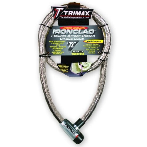 Câbles de verrouillage en acier inoxydable blindé Trimax IRONCLAD™ Max Security