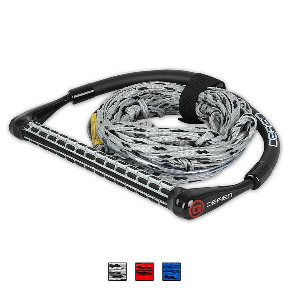 O'Brien 4-Section Poly-E Wakeboard Rope & Handle Combo in black