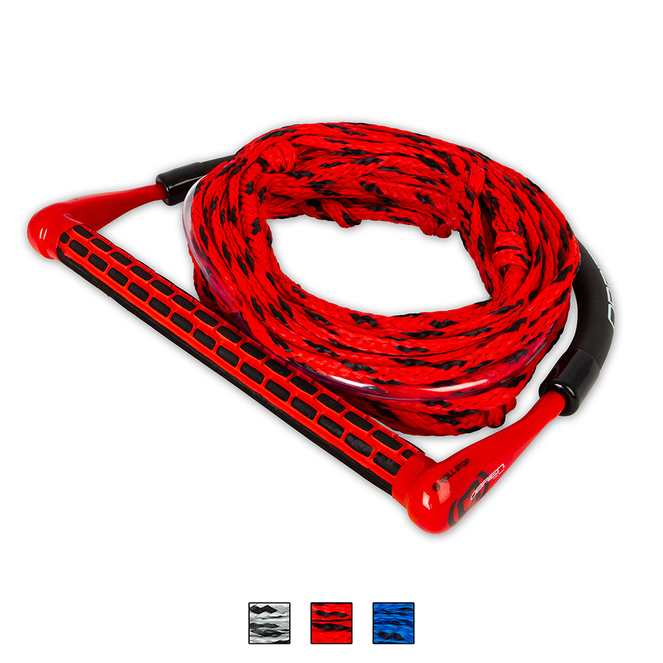 O'Brien 4-Section Poly-E Wakeboard Rope & Handle Combo Red