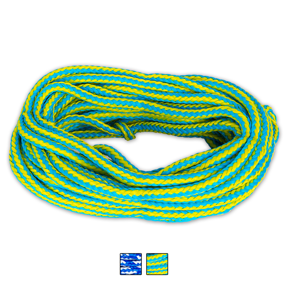 O'Brien 2-Person Floating Tube Rope in yellow/aqua